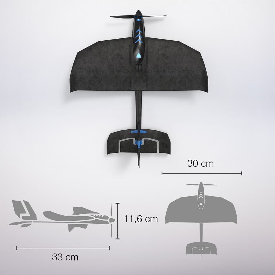 TobyRich-SmartPlane Pro FPV Größe Abmessungen