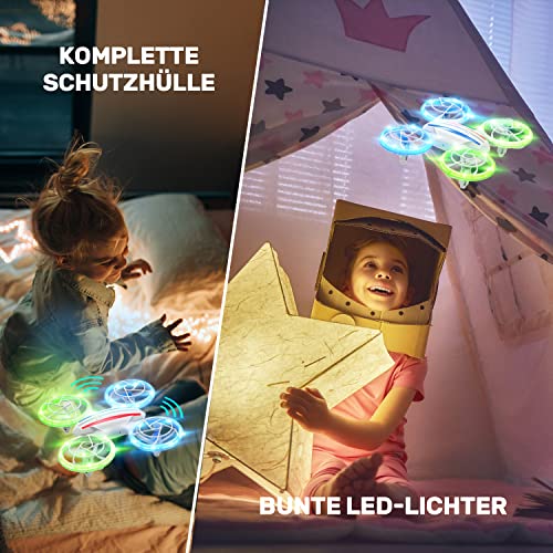 Propellerschutz & verschiedene Beleuchtungsmodi DEERC D23 Drohne für Kinder